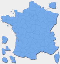 Carte des d�partements Fran�ais